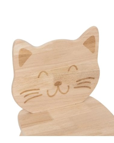 Silla Infantil Gato de Madera