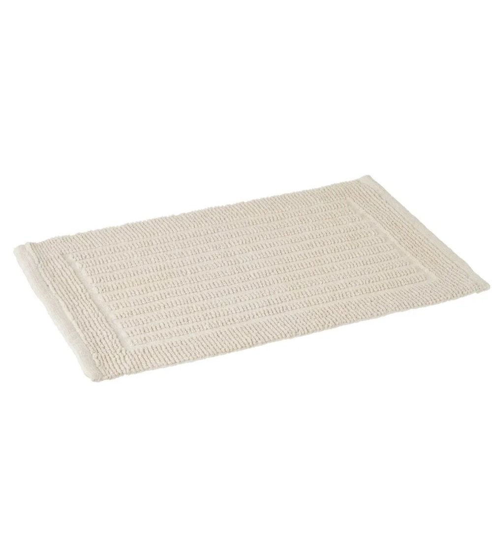Alfombra de Baño en Algodón de Color Blanco