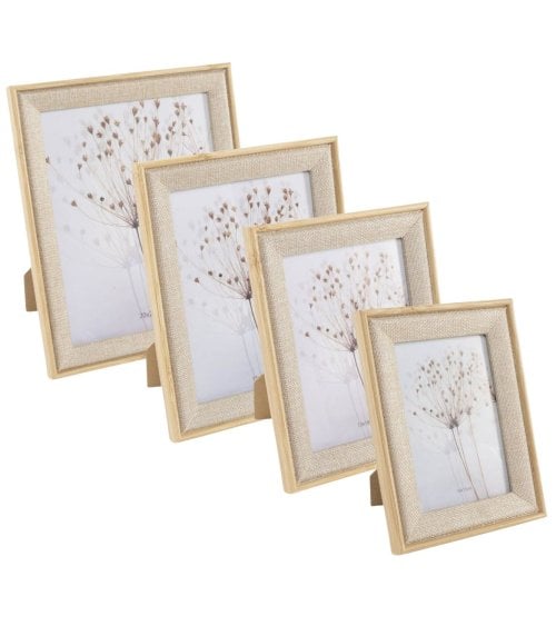 Marco de Fotos de Tela y Madera