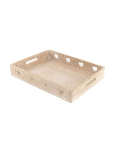 Bandeja de Madera con Corazones