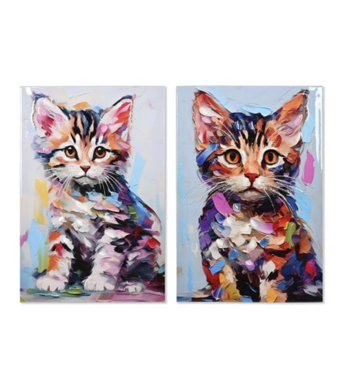 Cuadro Decorativo Colorido de Gato