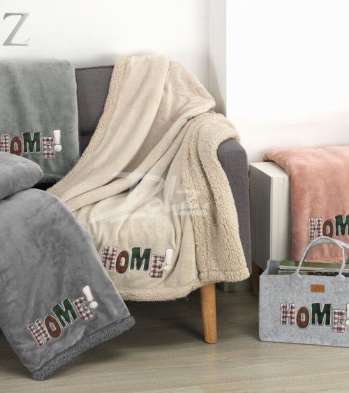 Manta Plaid Navideña Home en Bolso