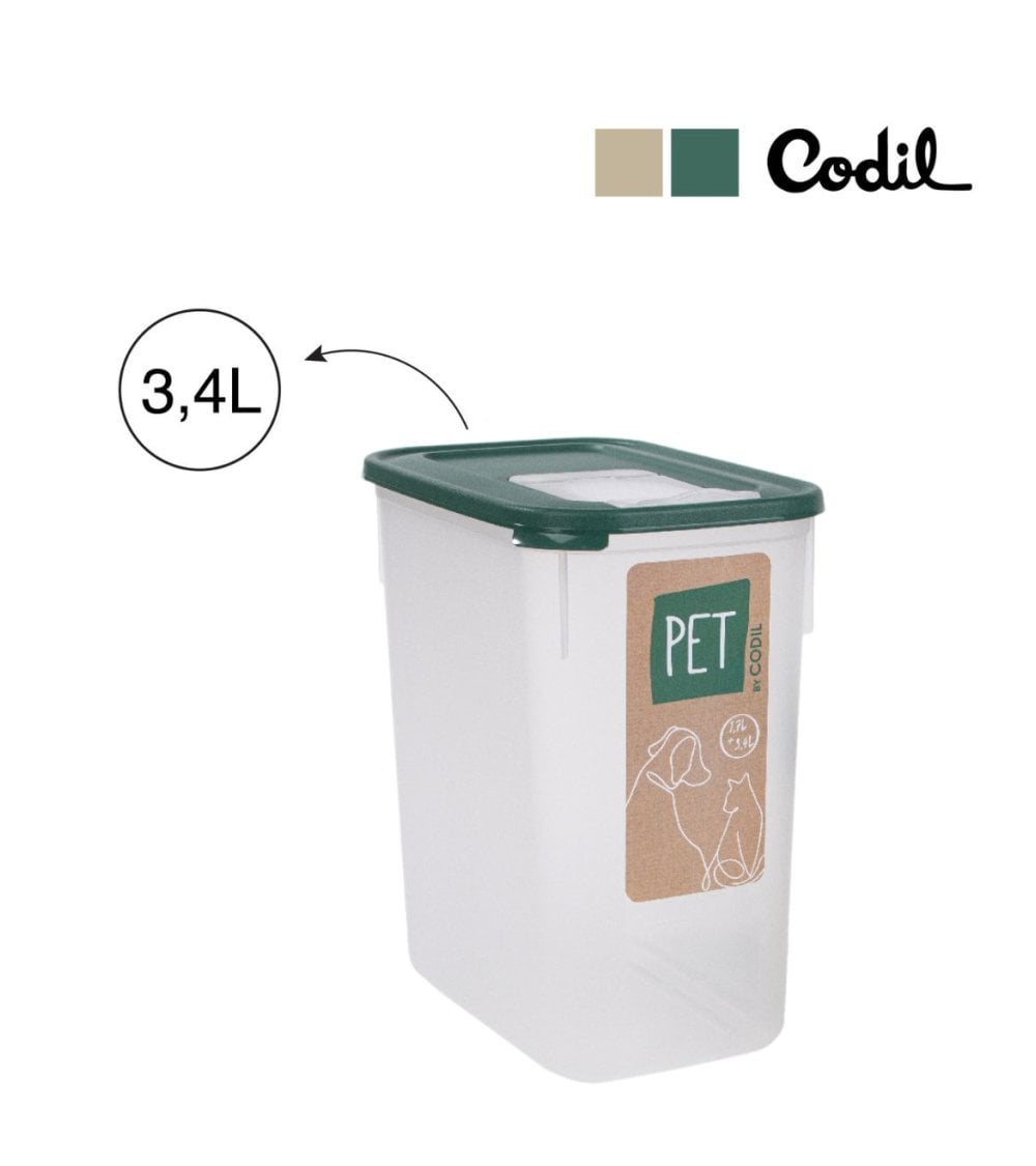 Recipiente para Alimento de Mascotas con Vertedero