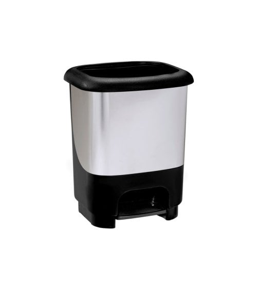 Cubo de Pedal Class Duo Metalizado de Plástico