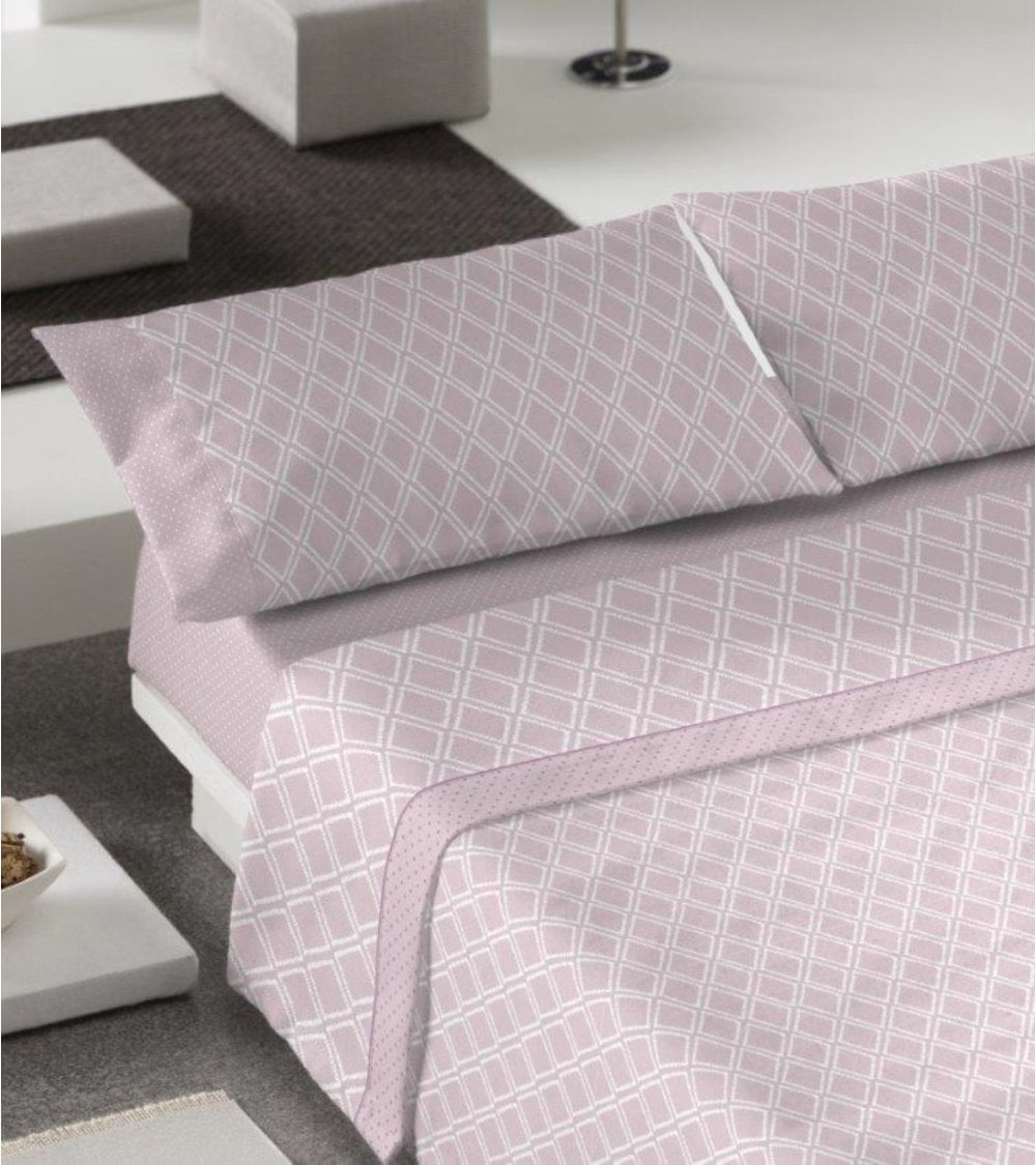 Juego de Sábanas Rombos de Franela