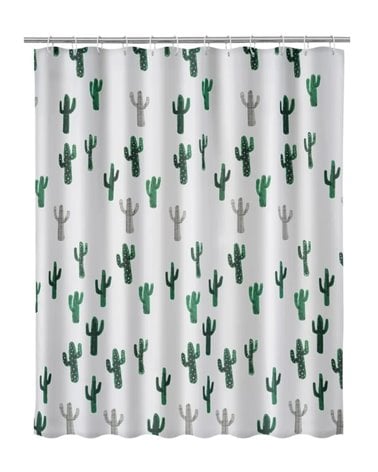 Cortina de Baño Impermeable Cactus