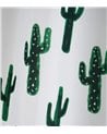 Cortina de Baño Impermeable Cactus