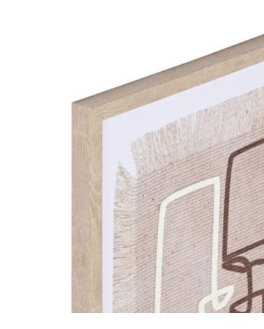 Cuadro Abstracto de Rostros Beige