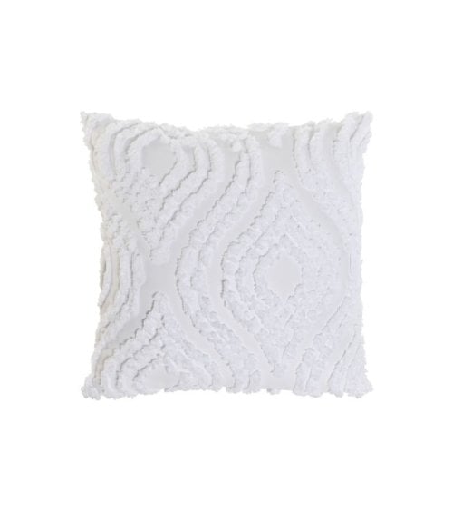 Cojín Blanco Suave con Relieve