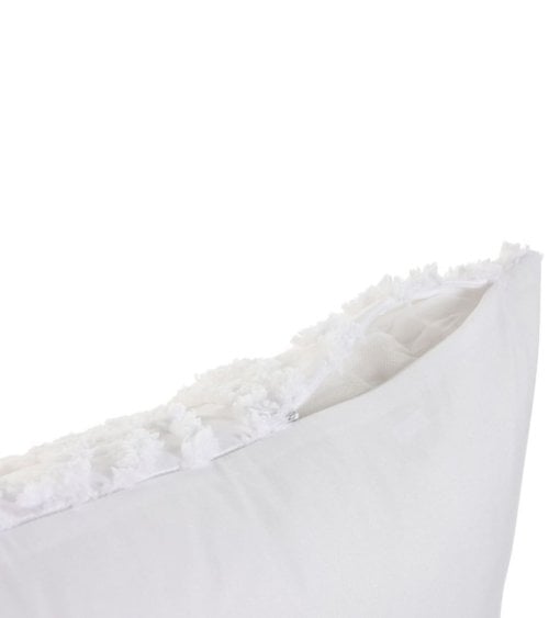 Cojín Blanco Suave con Relieve