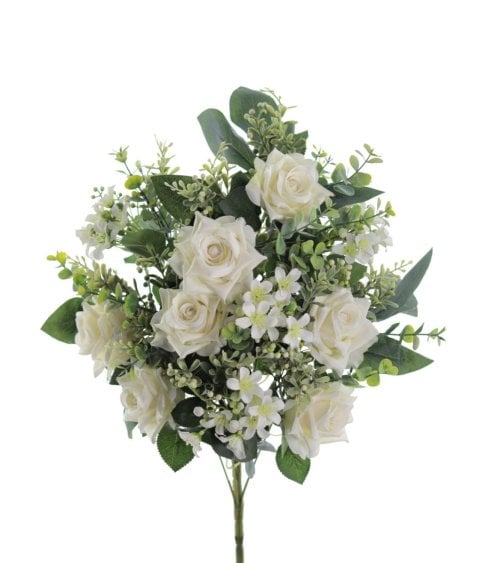 Ramo Artificial de Rosas y Flores Silvestres