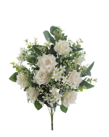Ramo Artificial de Rosas y Flores Silvestres