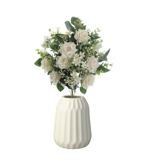 Ramo Artificial de Rosas y Flores Silvestres