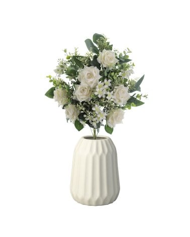 Ramo Artificial de Rosas y Flores Silvestres