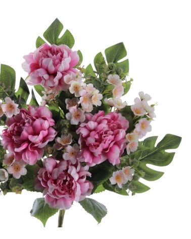 Ramo Artificial de Peonias con Palma