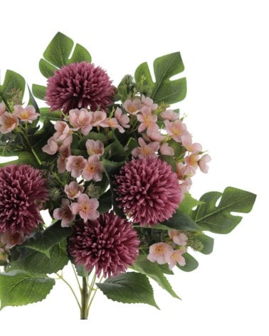 Ramo Artificial de Pom Pom con Palma