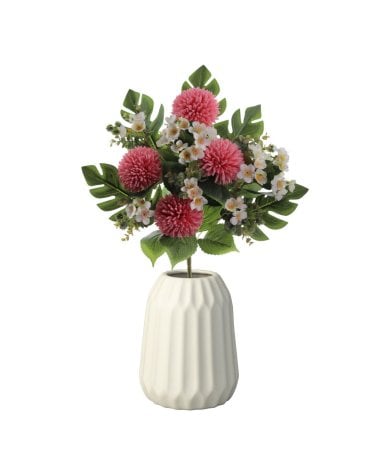 Ramo Artificial de Pom Pom con Palma