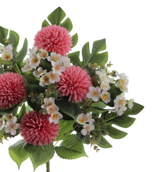 Ramo Artificial de Pom Pom con Palma