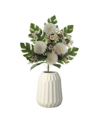 Ramo Artificial de Pom Pom con Palma