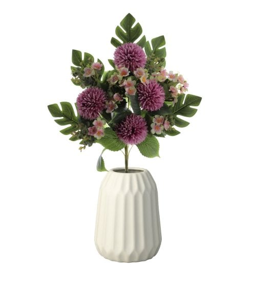 Ramo Artificial de Pom Pom con Palma