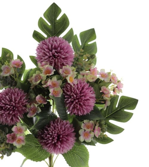 Ramo Artificial de Pom Pom con Palma