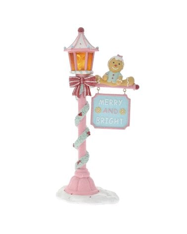 Farol LED Decorativo de Pueblo Navideño de Jengibre