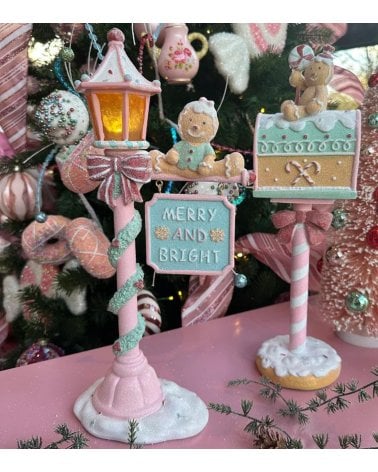 Farol LED Decorativo de Pueblo Navideño de Jengibre