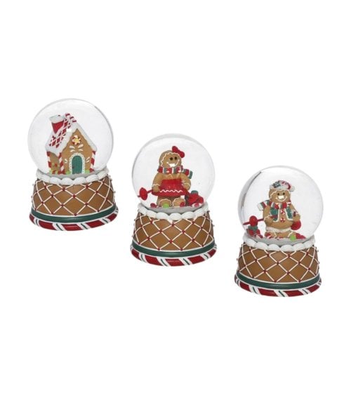 Bola de Nieve con Figuras de Jengibre