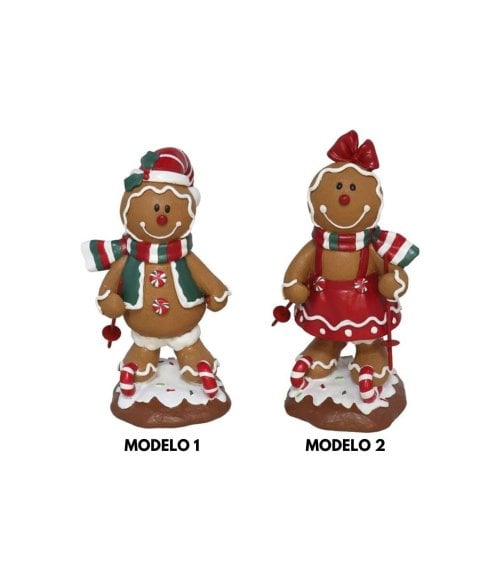 Figura de Muñeco de Jengibre Esquí