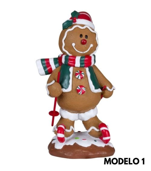 Figura de Muñeco de Jengibre Esquí