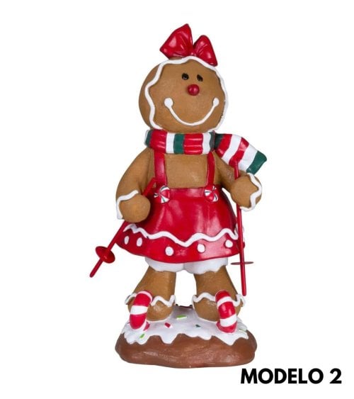 Figura de Muñeco de Jengibre Esquí
