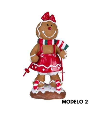 Figura de Muñeco de Jengibre Esquí