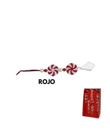 Colgante de Caramelos Navideños Rojos y Blancos