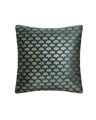 Cojín de Terciopelo con Detalles Dorados