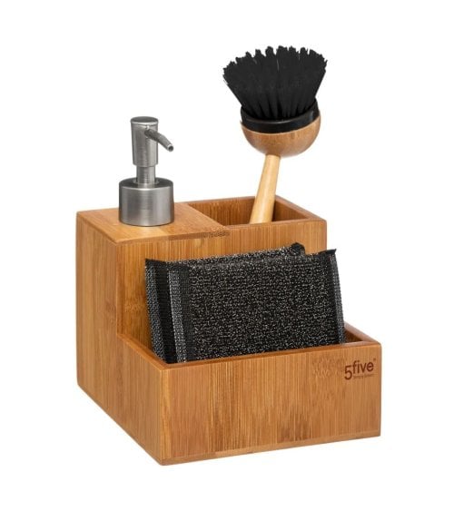 Dispensador de Jabón y Acesorios de Bambú