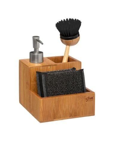 Dispensador de Jabón y Acesorios de Bambú