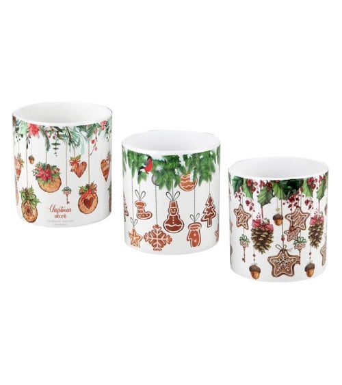 Macetero con Diseño Navideño