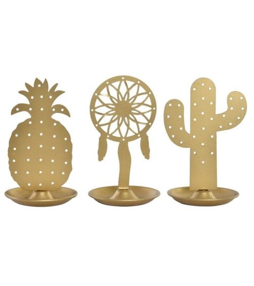 Anillero Metálico Dorado Estilo Boho