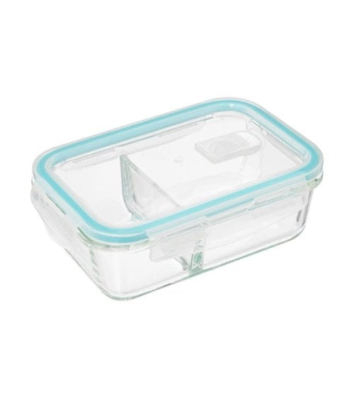 Fiambrera de Cristal con 2 Compartimientos