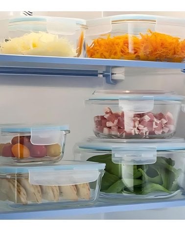 Fiambrera de Cristal con 2 Compartimientos