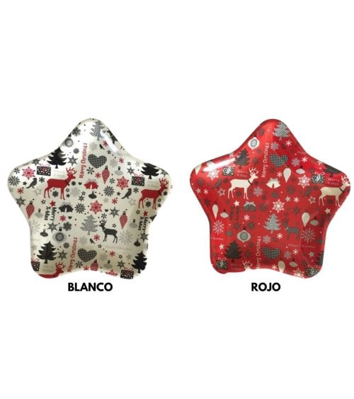 Bandeja Navideña en Forma de Estrella