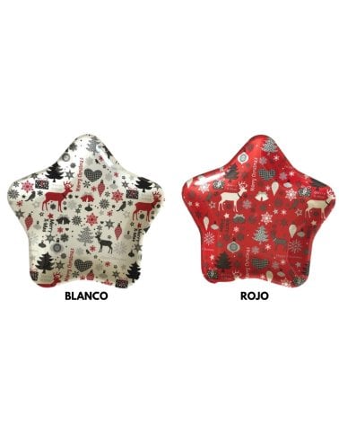 Bandeja Navideña en Forma de Estrella
