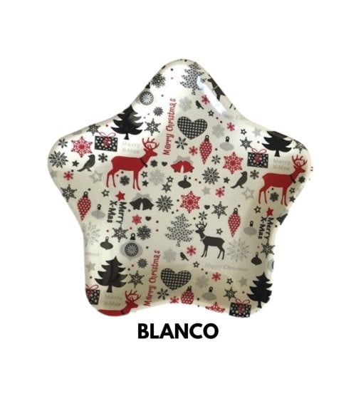 Bandeja Navideña en Forma de Estrella