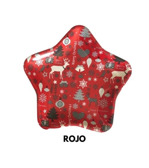 Bandeja Navideña en Forma de Estrella