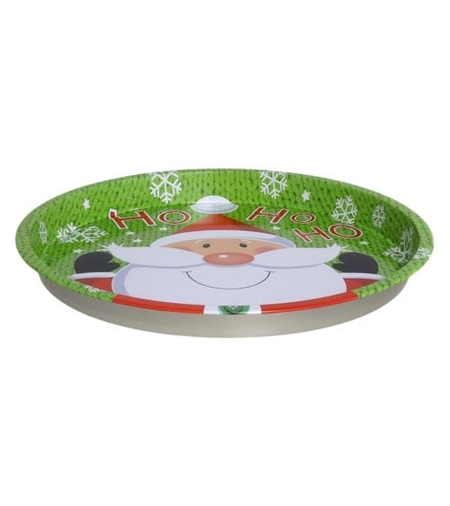 Bandeja Navideña Circular de Hojalata