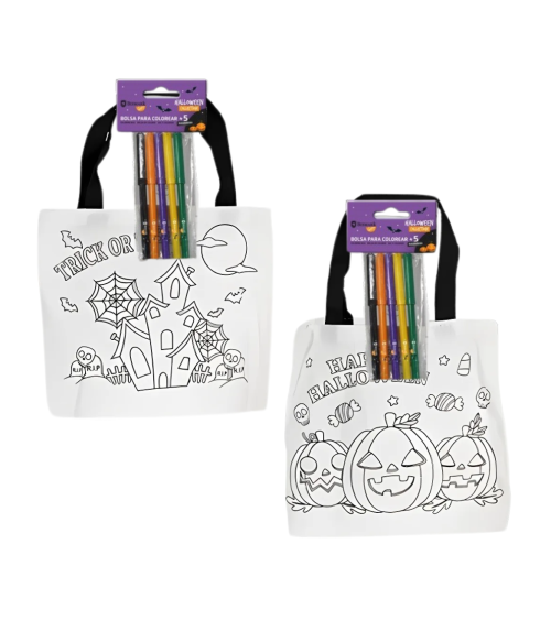 Bolsa Infantil para Colorear de Halloween