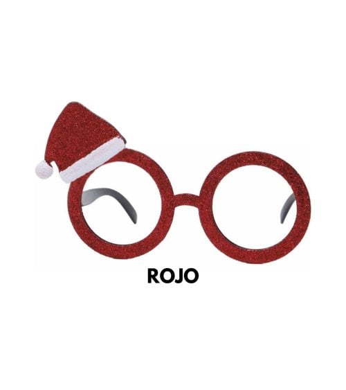 Gafas con Gorro Navideño de Purpurina