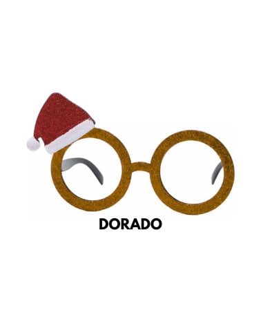 Gafas con Gorro Navideño de Purpurina