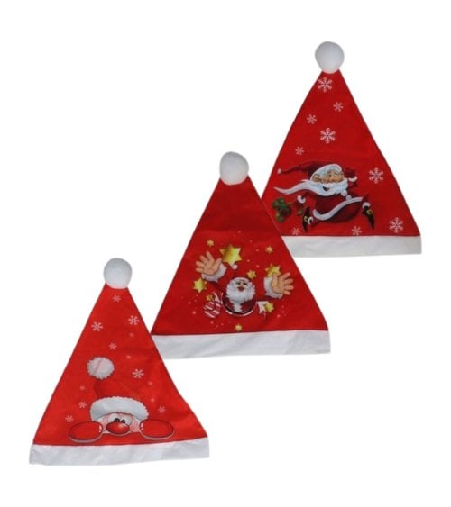 Gorro Rojo de Papá Noel de Poliéster