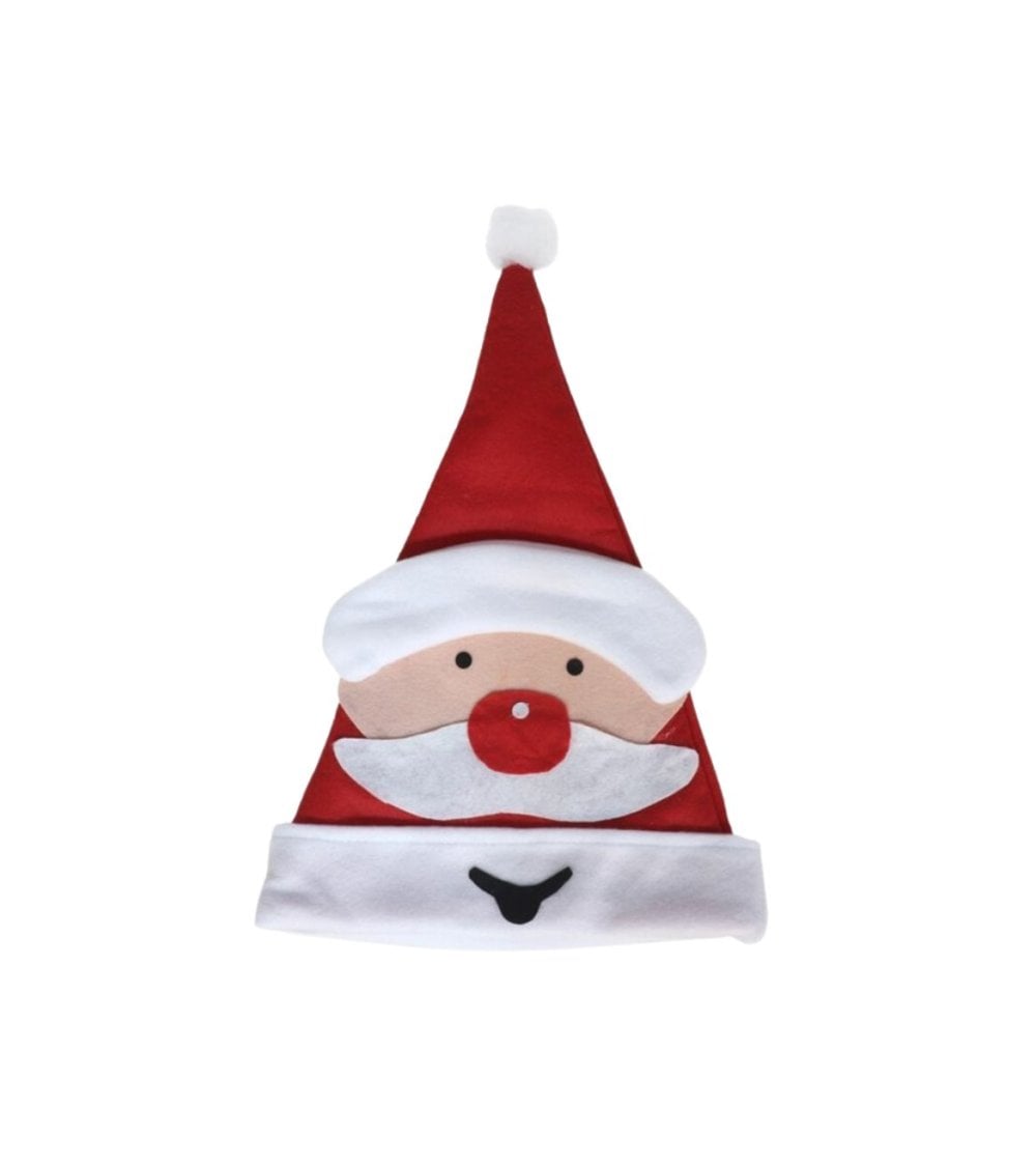 Gorro Navideño con Papá Noel de Fieltro